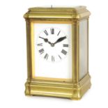 L. LEROY, PARIS. A LATE 19TH CENTURY REPEATING QUARTER CHIMING CARRIAGE CLOCK