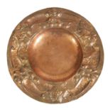 AN ARTS AND CRAFTS COPPER CHARGER BY G. HAMS DATED 1905