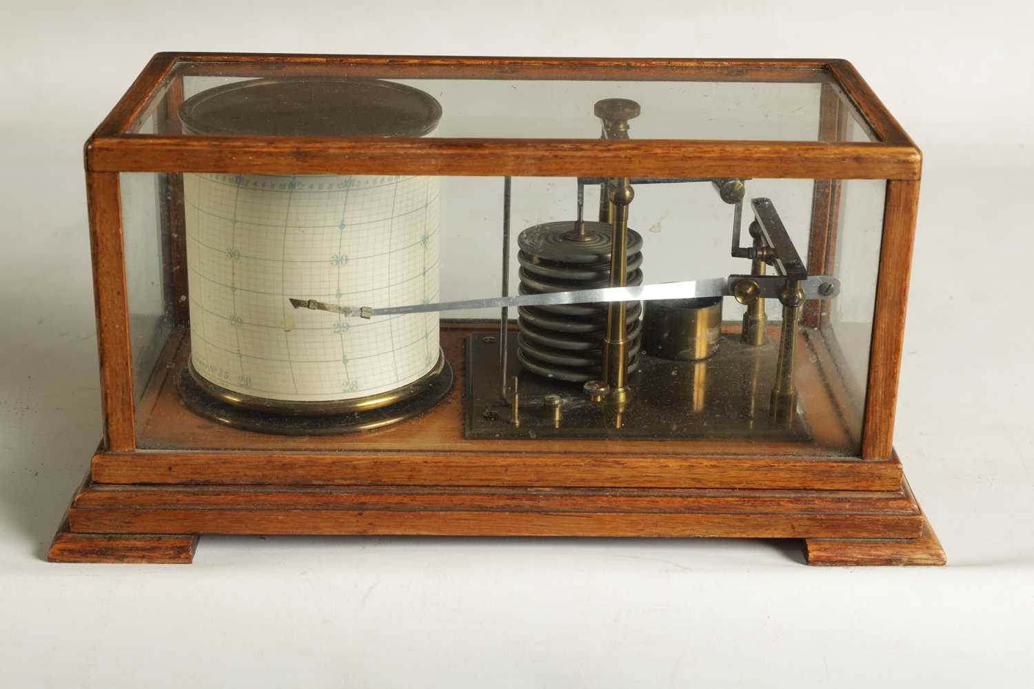 ROSS. LONDON A LATE 19TH/EARLY 20TH CENTURY OAK-CASED BAROGRAPH - Image 2 of 7