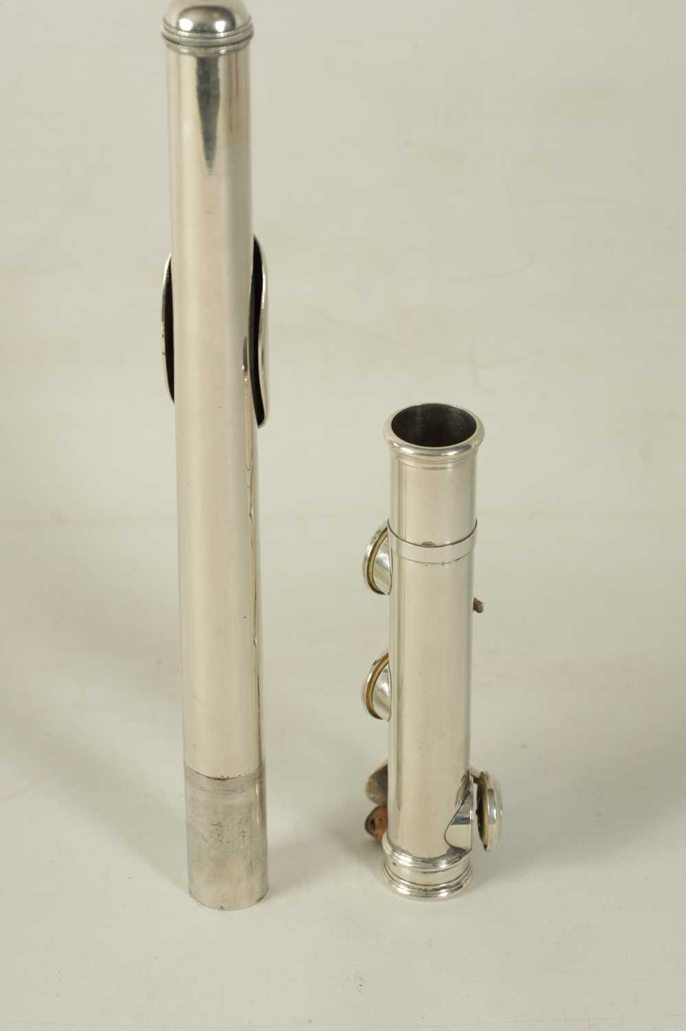 A 19TH CENTURY SOLID SILVER CONCERT FLUTE BY CLAIR GODFROY, AINE. PARIS - Image 11 of 15