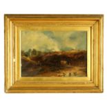 19TH CENTURY ENGLISH SCHOOL OIL ON BOARD - COUNTRY LANDSCAPE