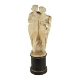 A 19TH CENTURY CARVED ITALIAN ALABASTER FIGURE GROUP