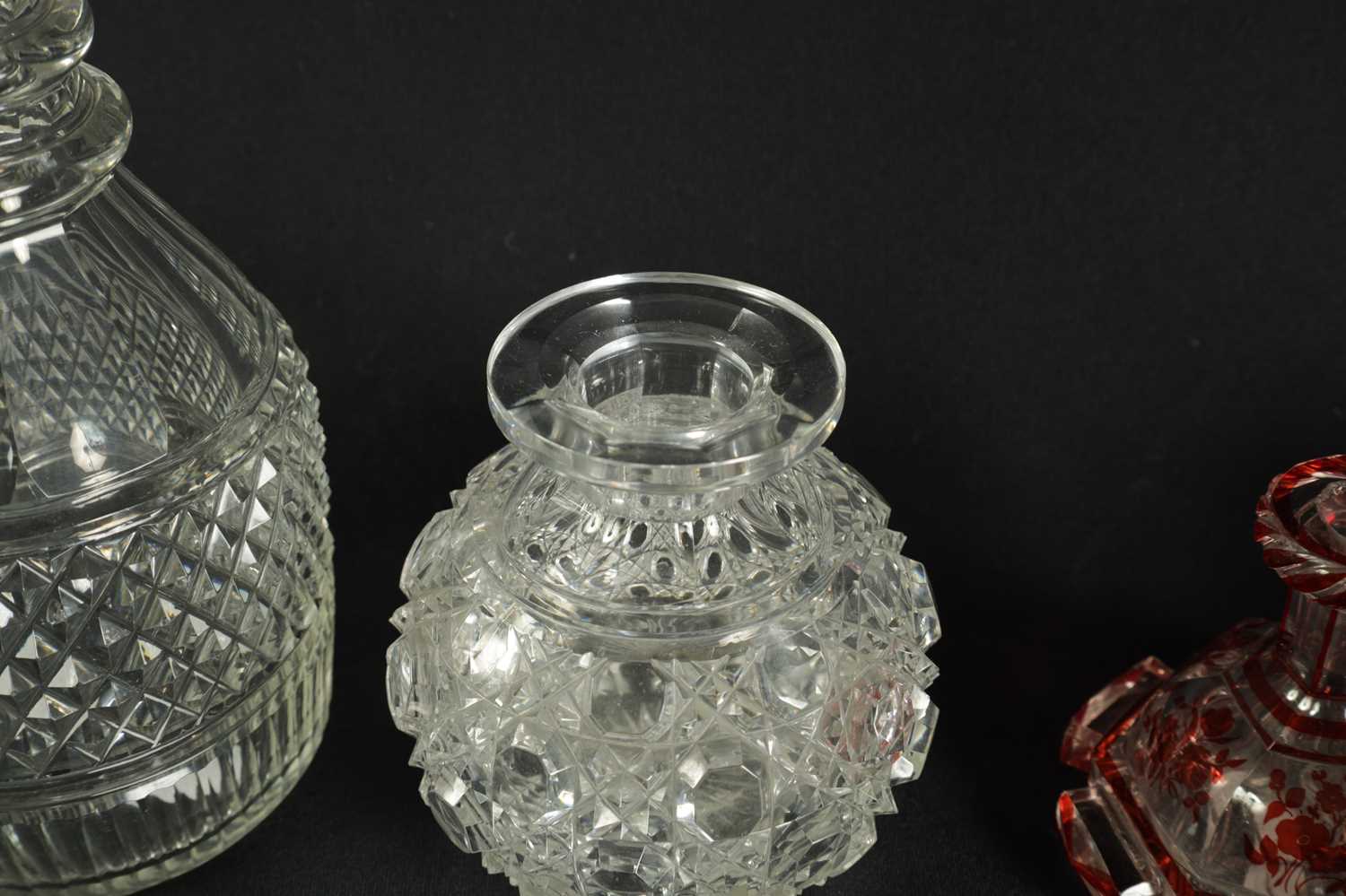 A PAIR OF 19TH CENTURY CUT GLASS DECANTERS - Image 8 of 63