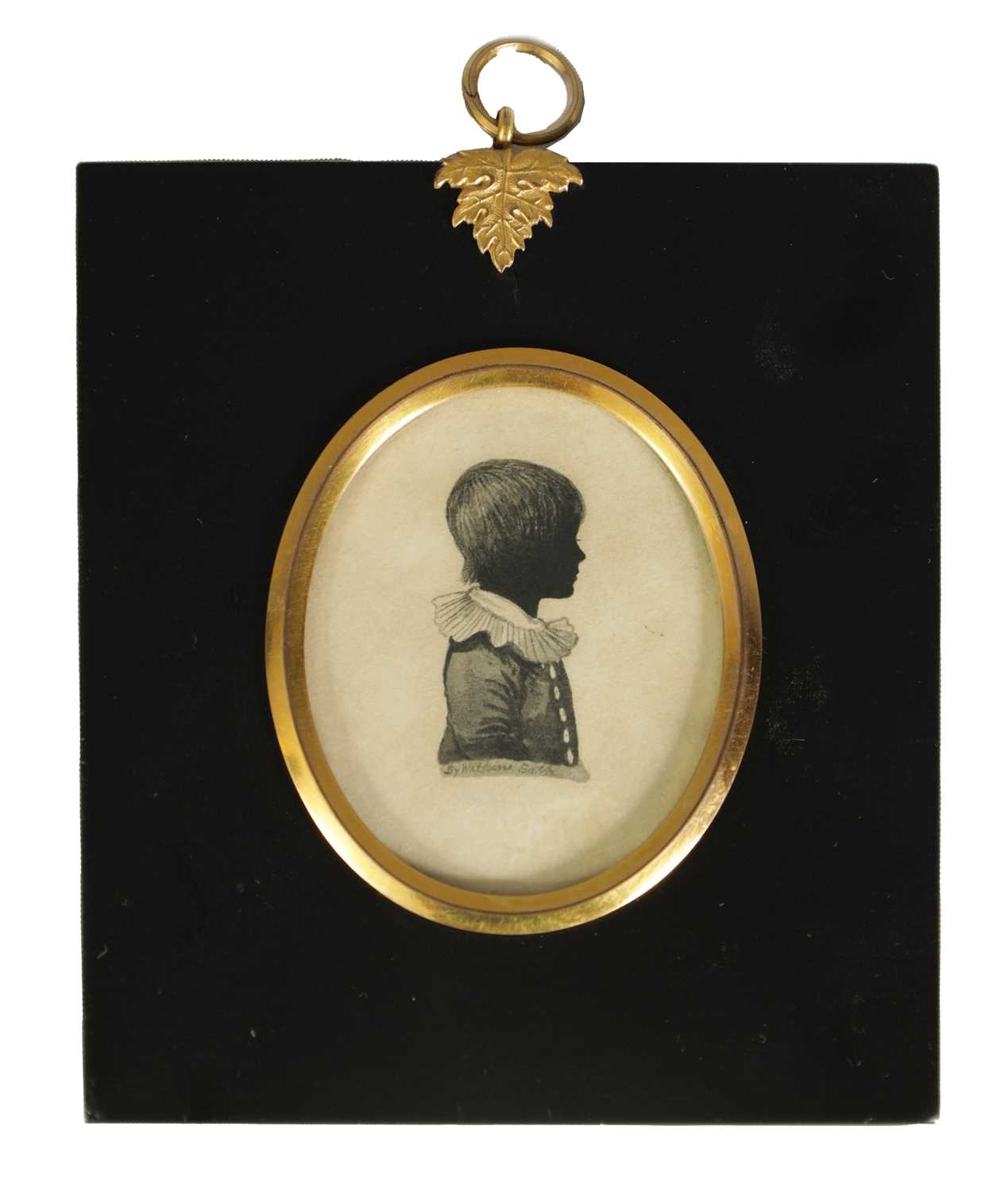 J. WATKINS OF BATH-A LATE 18TH CENTURY OVAL SILHOUETTE BUST PORTRAIT ON CARD