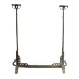 A 17TH CENTURY WROUGHT IRONWORK HEARTH STAND