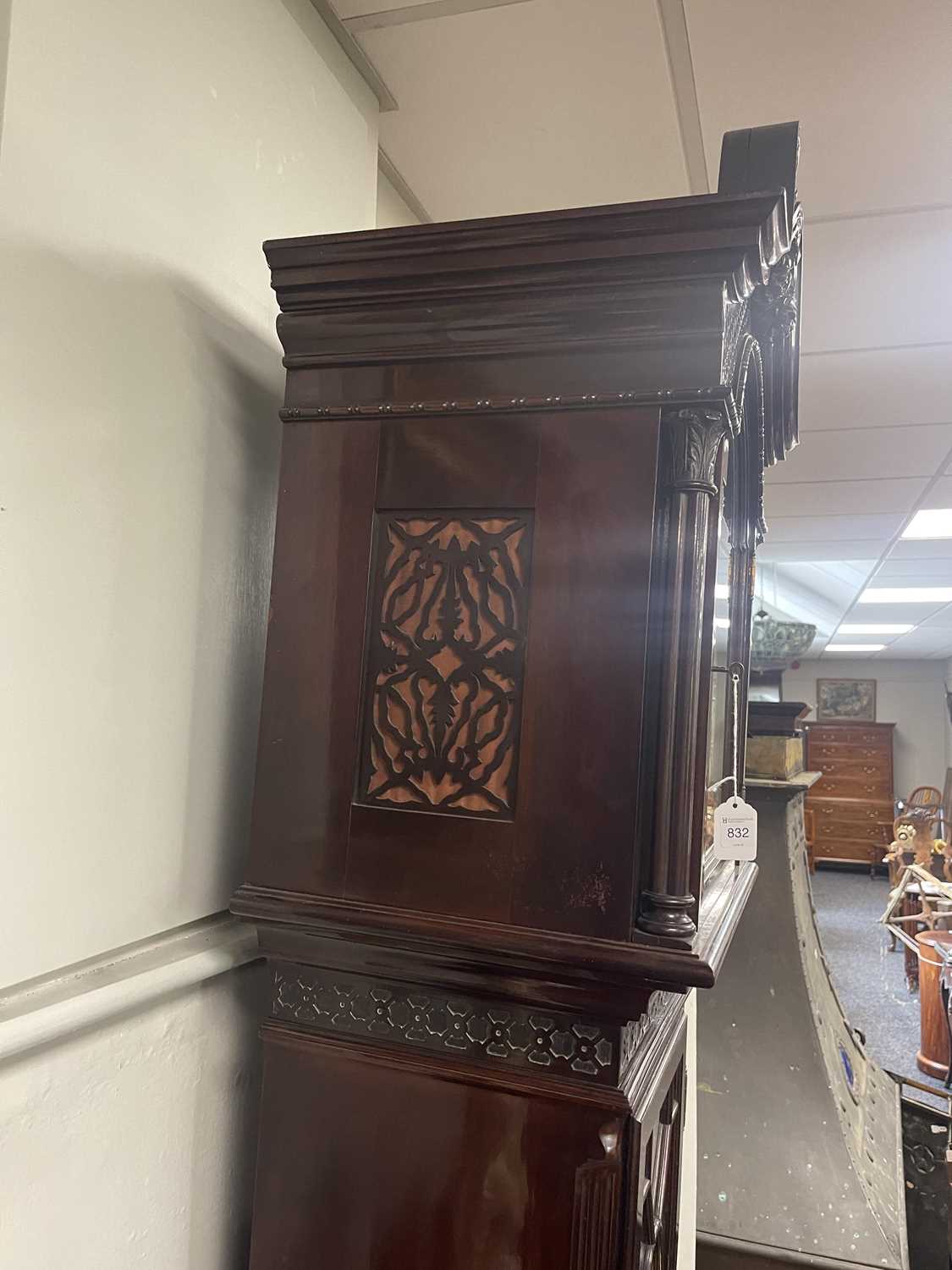 RUSSELLS LTD. MANCHESTER. A GOOD QUALITY EDWARDIAN TUBE CHIMING MAHOGANY LONGCASE CLOCK - Image 12 of 15