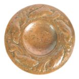 AN ARTS AND CRAFTS NEWLYN SCHOOL STYLE COPPER CHARGER