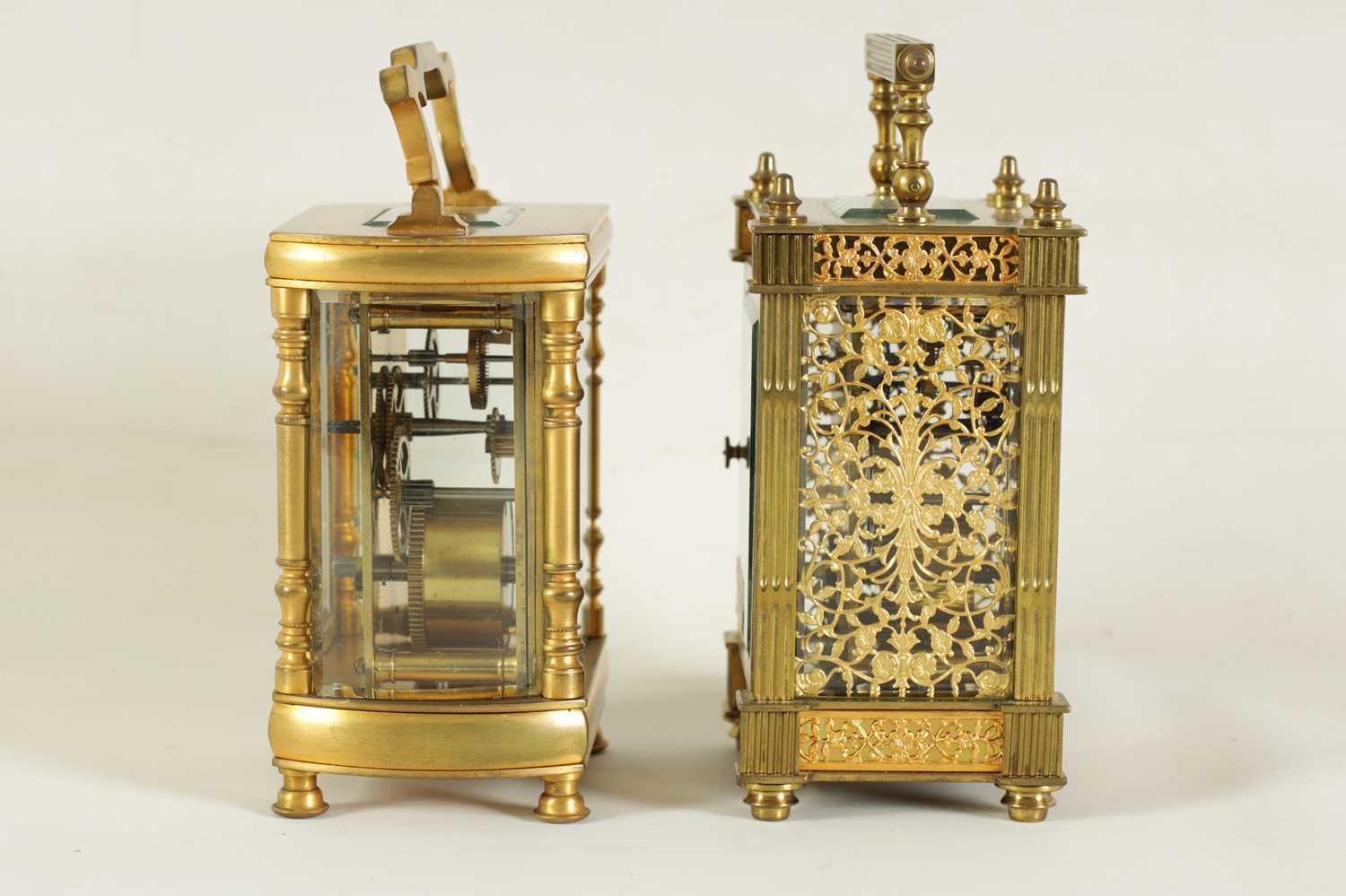 TWO LATE 19TH CENTURY FRENCH CARRIAGE CLOCKS - Image 11 of 14