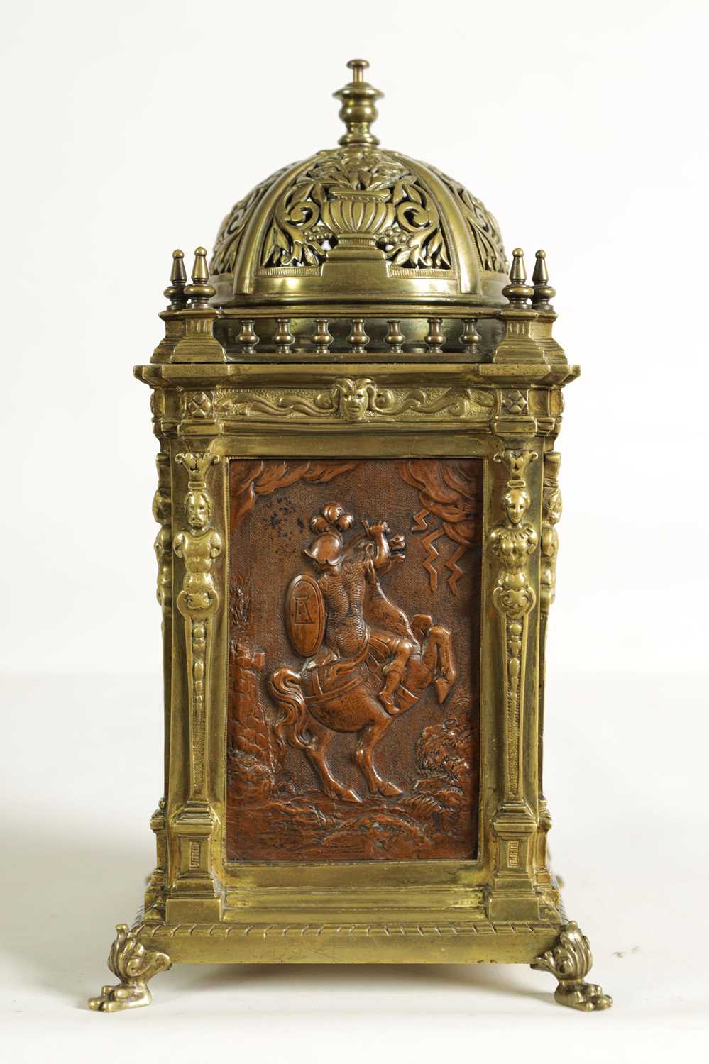 A LARGE AND UNUSUAL LATE 19TH CENTURY FRENCH BRASS REPEATING CARRIAGE CLOCK - Image 11 of 16