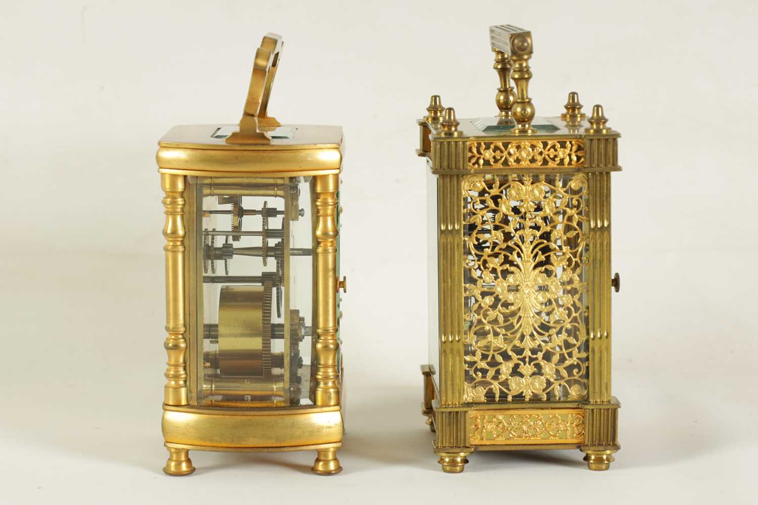 TWO LATE 19TH CENTURY FRENCH CARRIAGE CLOCKS - Image 10 of 14