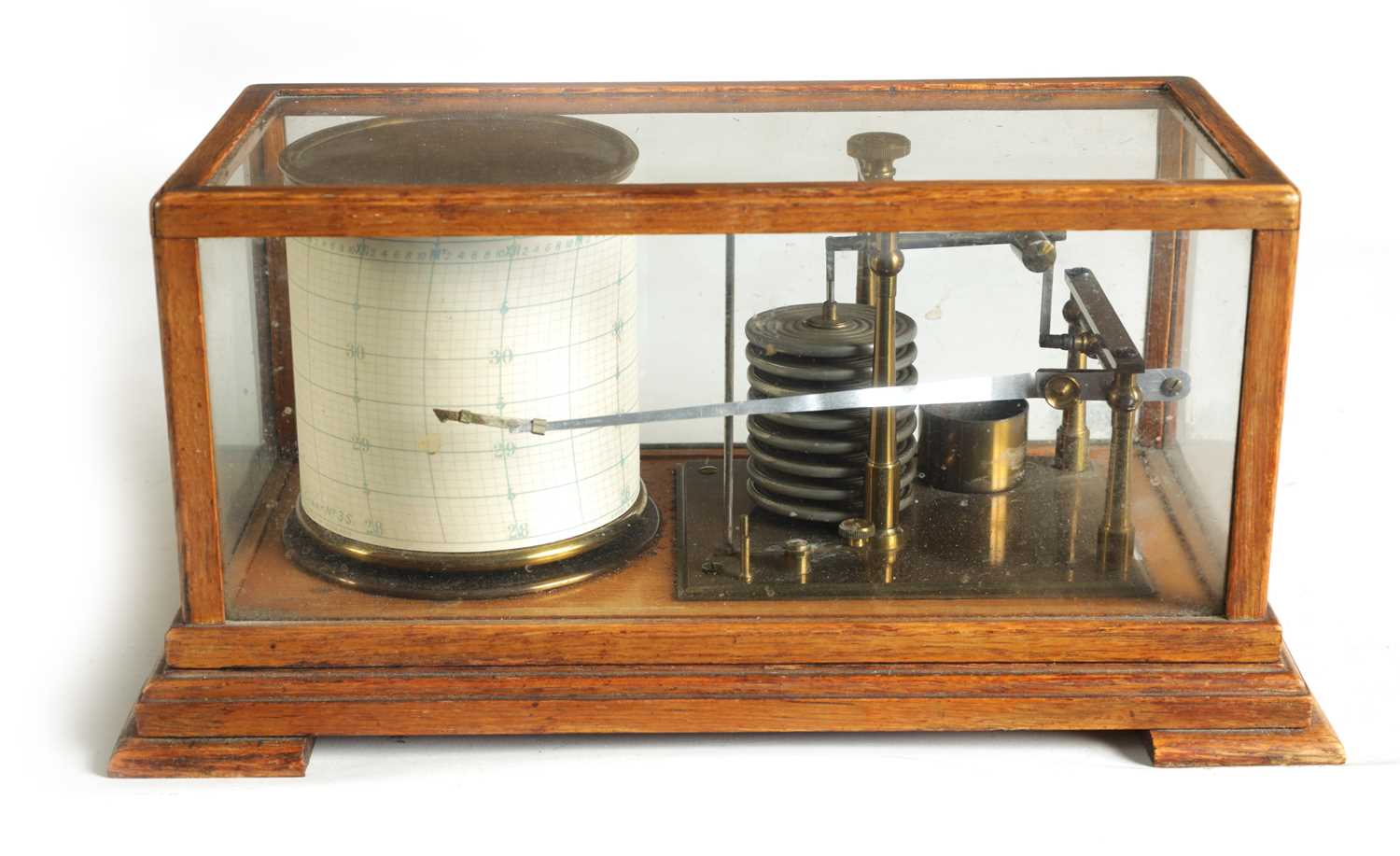 ROSS. LONDON A LATE 19TH/EARLY 20TH CENTURY OAK-CASED BAROGRAPH