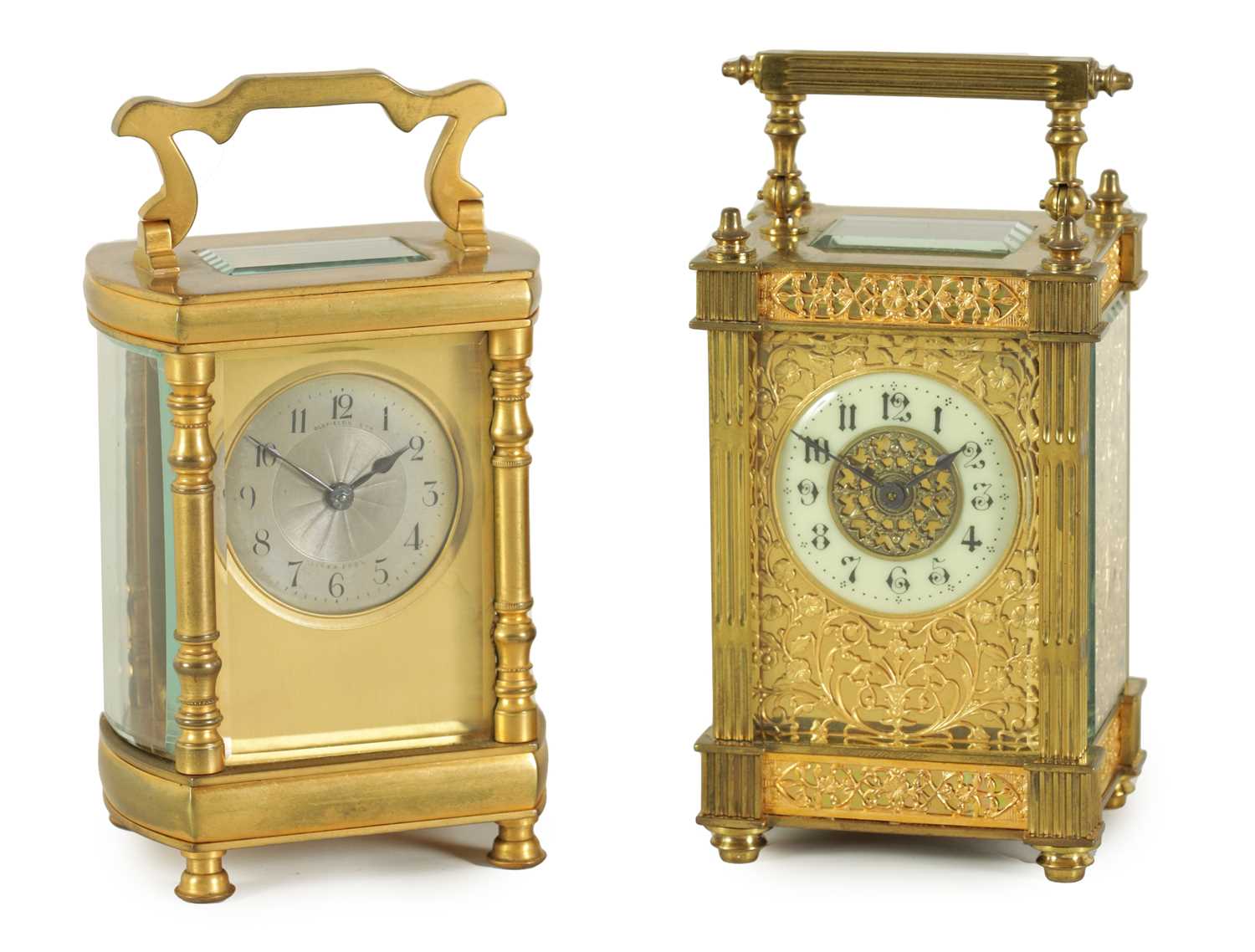 TWO LATE 19TH CENTURY FRENCH CARRIAGE CLOCKS