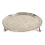 A GEORGE III SILVER WAITER