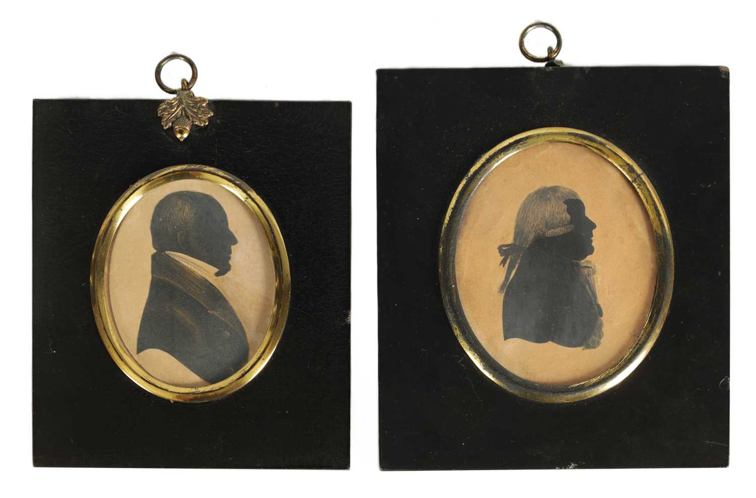 TWO LATE 18TH/EARLY 19TH CENTURY SILHOUETTE BUST PORTRAITS OF GENTLEMEN