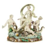 A 19TH CENTURY LARGE MEISSEN NAUTILUS FIGURE OF VENUS