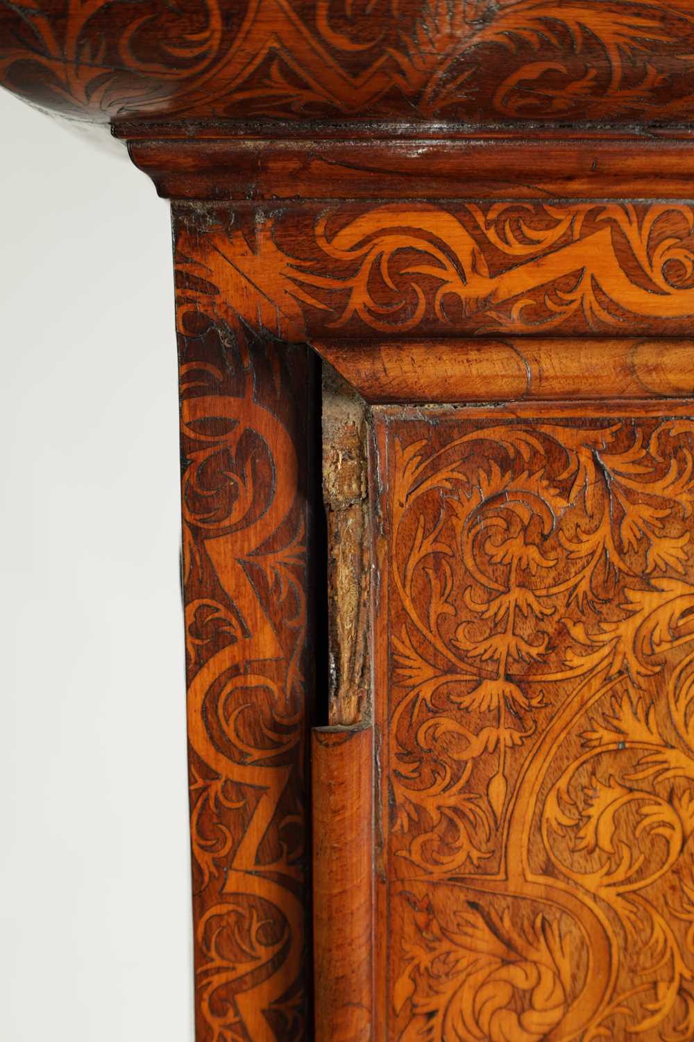 A WILLIAM AND MARY AND LATER SEAWEED MARQUETRY EIGHT-DAY LONGCASE CLOCK - Image 5 of 11