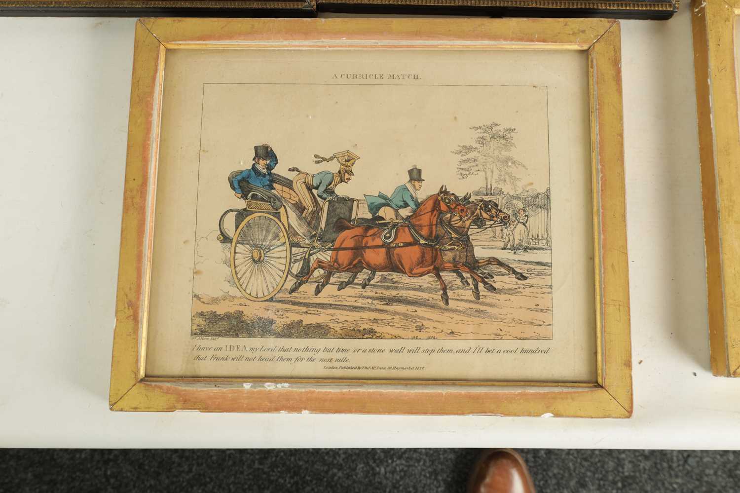 AFTER HENRY ALKEN PUBLISHED BY THOMAS. McLEAN A SET OF FIVE EARLY 19TH-CENTURY HUMOROUS HORSE AND CA - Image 3 of 10