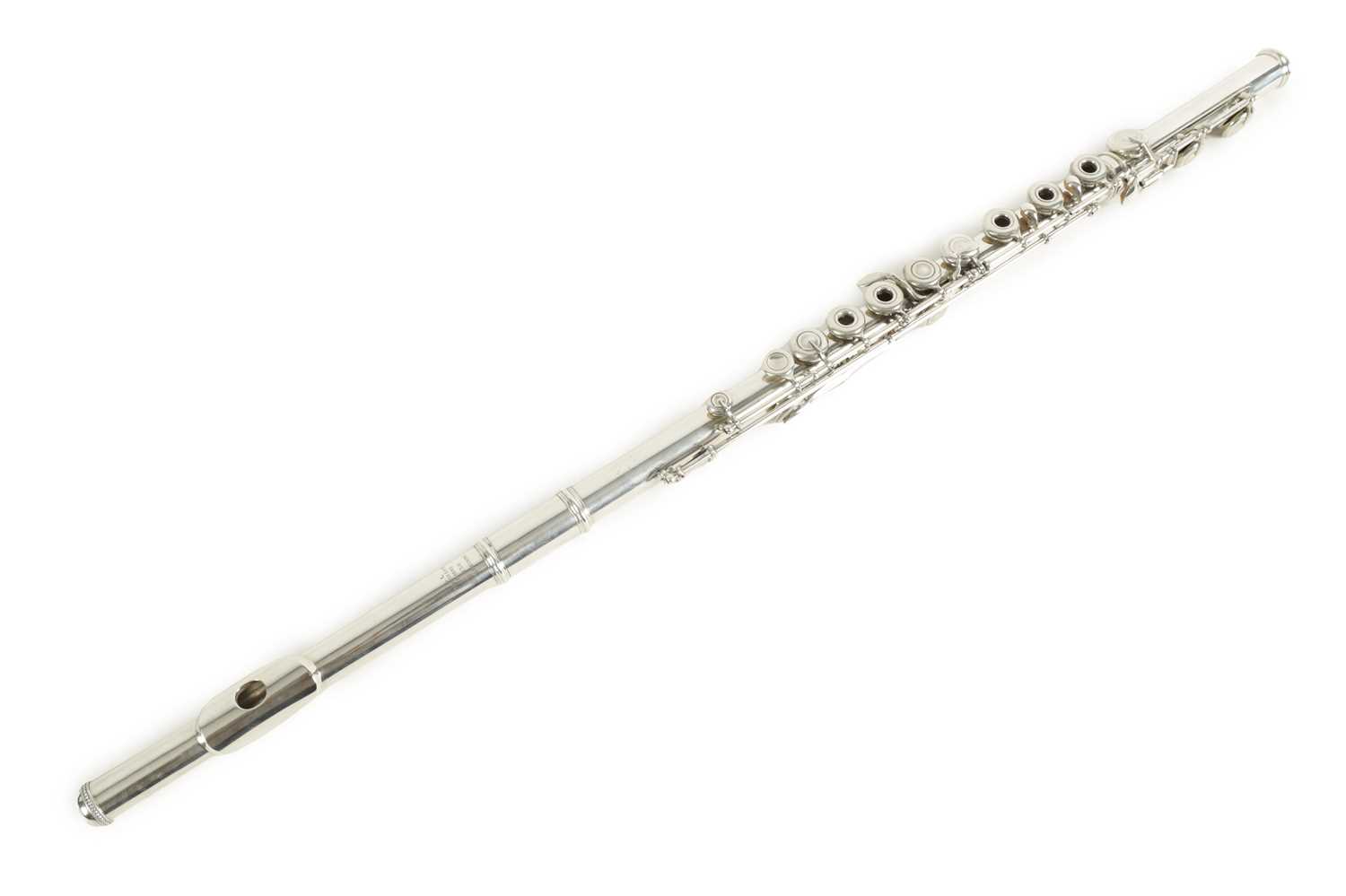 AN EARLY SOLID SILVER FLUTE BY LOUIS LOT OF PARIS NO. 936