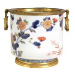 AN 18TH CENTURY IMARI ORMOLU MOUNTED JARDINIERE