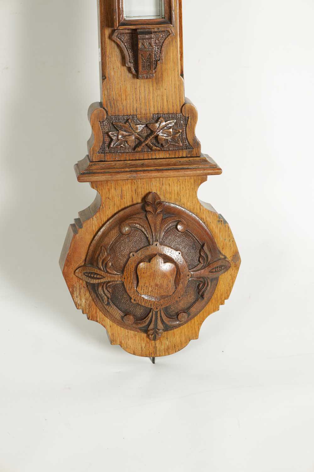 SUTTON, WHITEHAVEN. A LATE 19TH CENTURY OAK STICK BAROMETER - Image 5 of 5