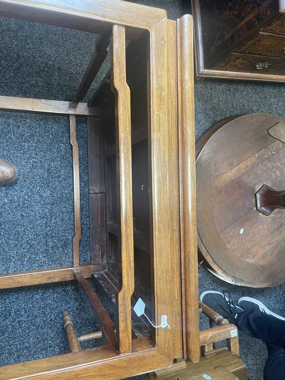 A LATE 19TH CENTURY CHINESE HARDWOOD AND BURRWOOD SQUARE TOP TABLE - Image 35 of 35