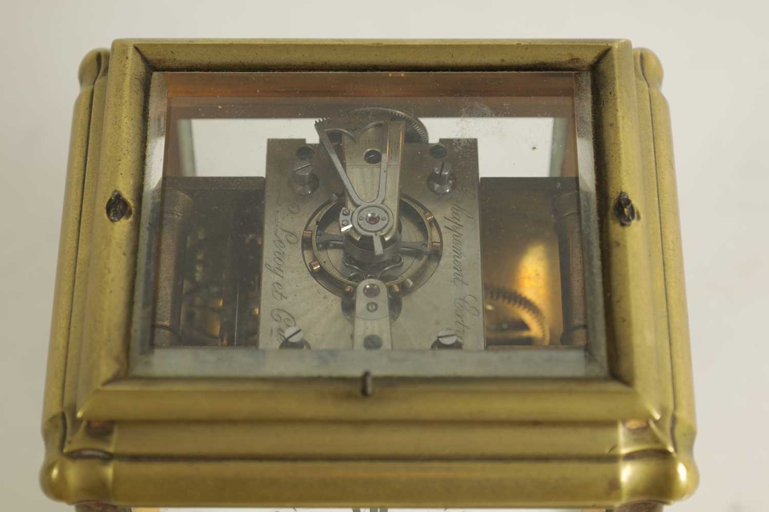 L. LEROY, PARIS. A LATE 19TH CENTURY REPEATING QUARTER CHIMING CARRIAGE CLOCK - Image 5 of 8