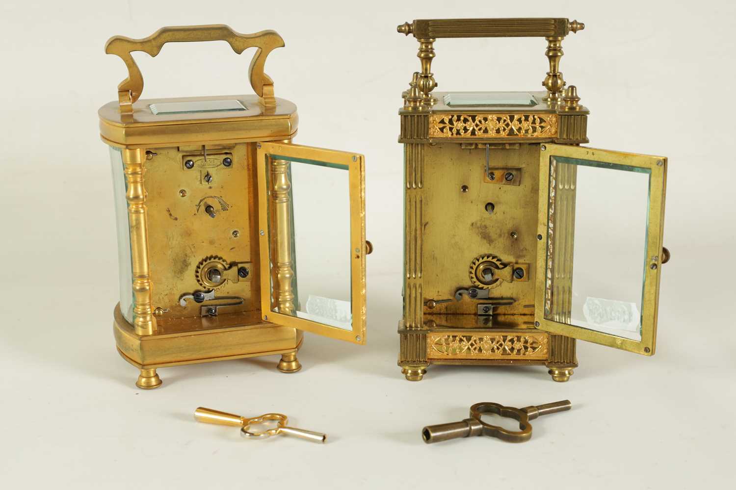 TWO LATE 19TH CENTURY FRENCH CARRIAGE CLOCKS - Image 13 of 14