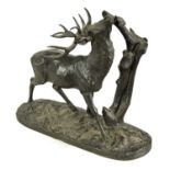 AFTER P. J. MENE A 19TH CENTURY BRONZE STAG