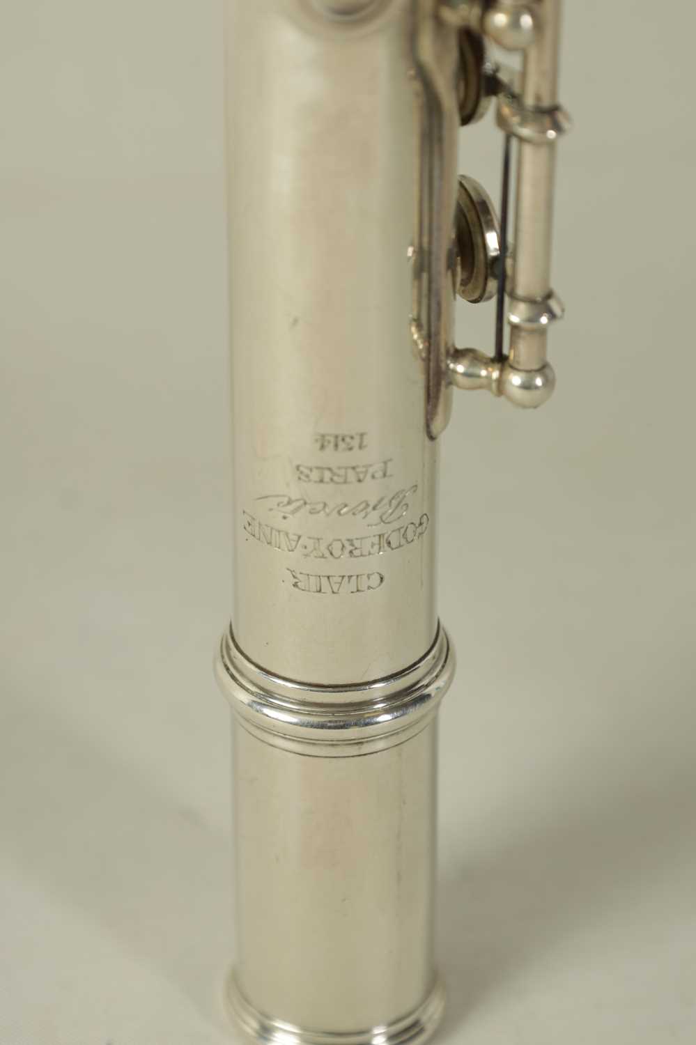 A 19TH CENTURY SOLID SILVER CONCERT FLUTE BY CLAIR GODFROY, AINE. PARIS - Image 12 of 15