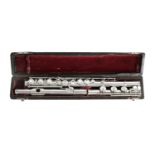 A SWISS SILVER-PLATED FLUTE BY HUG & CO. ZURICH