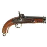 AN 19TH CENTURY PERCUSSION COAST GUARDS PISTOL BY TOWER