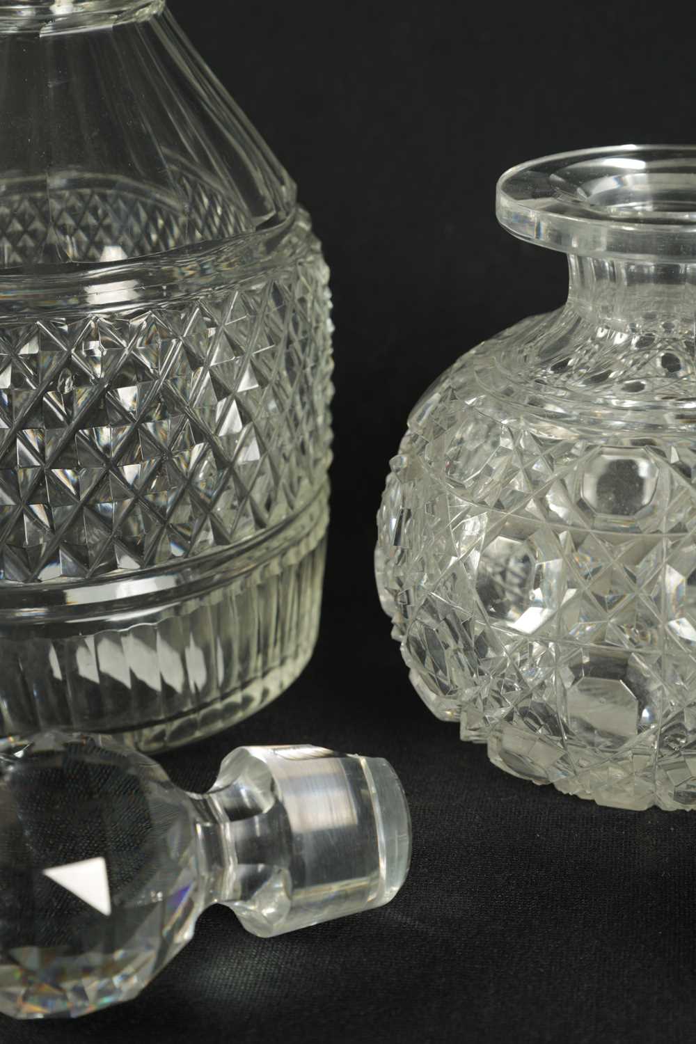 A PAIR OF 19TH CENTURY CUT GLASS DECANTERS - Image 35 of 63