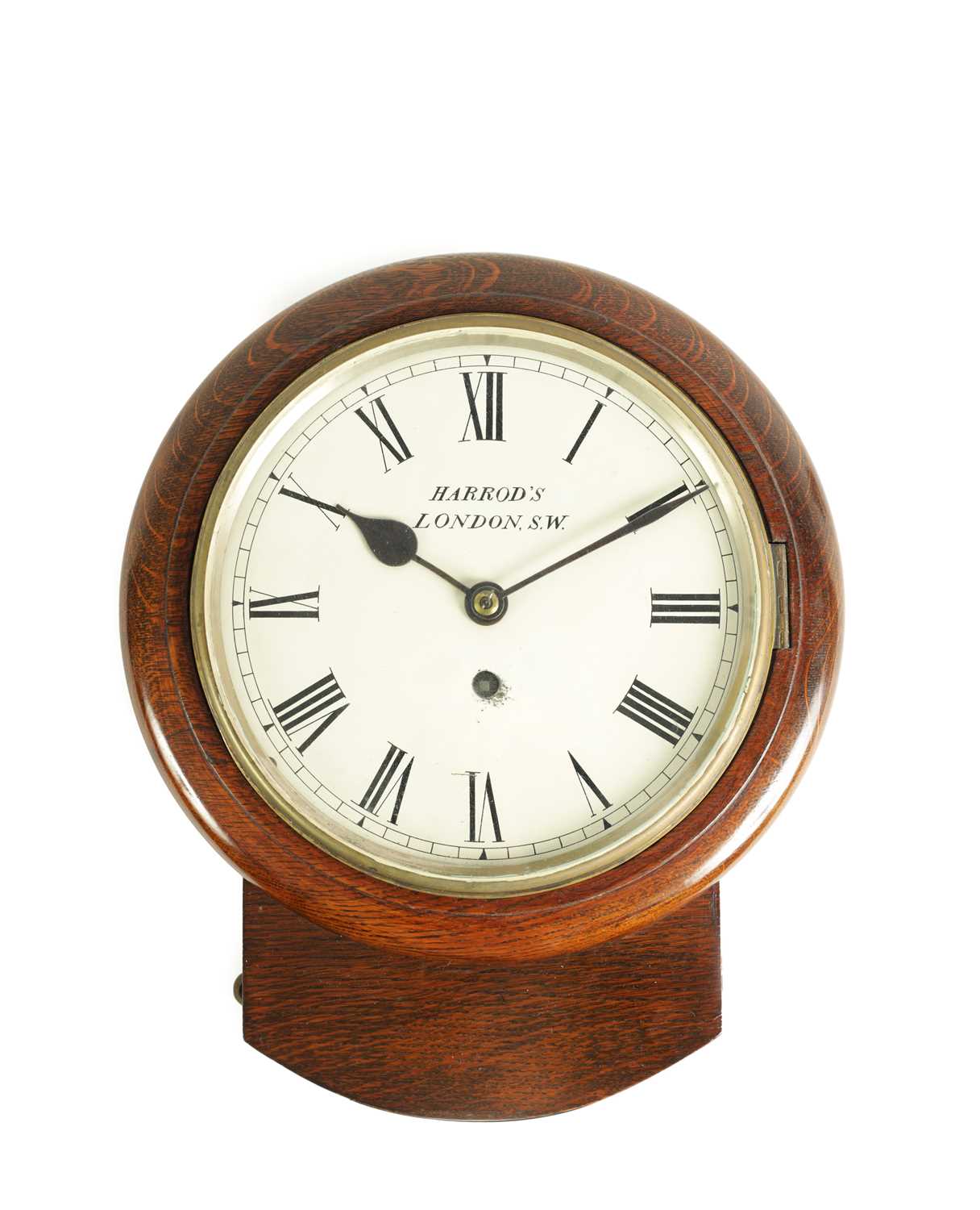A LATE 19TH CENTURY ENGLISH 8” DIAL FUSEE WALL CLOCK