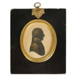 JOHN FIELD - AN EARLY 19TH CENTURY OVAL SILHOUETTE ON CARD