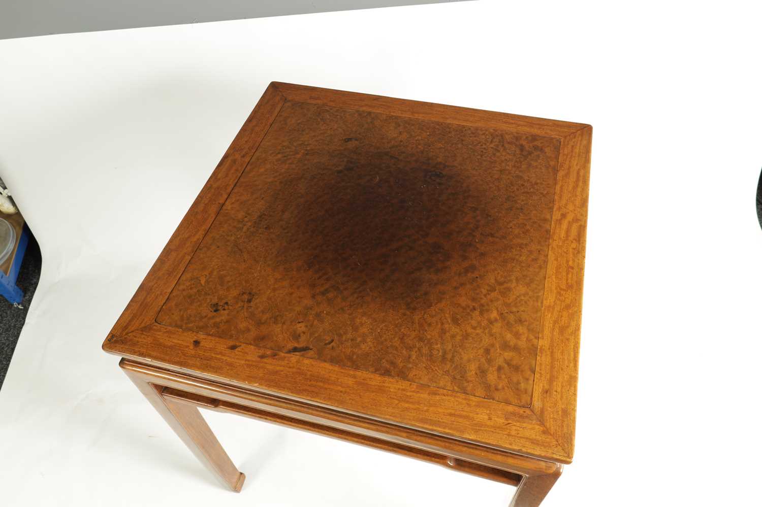 A LATE 19TH CENTURY CHINESE HARDWOOD AND BURRWOOD SQUARE TOP TABLE - Image 11 of 35