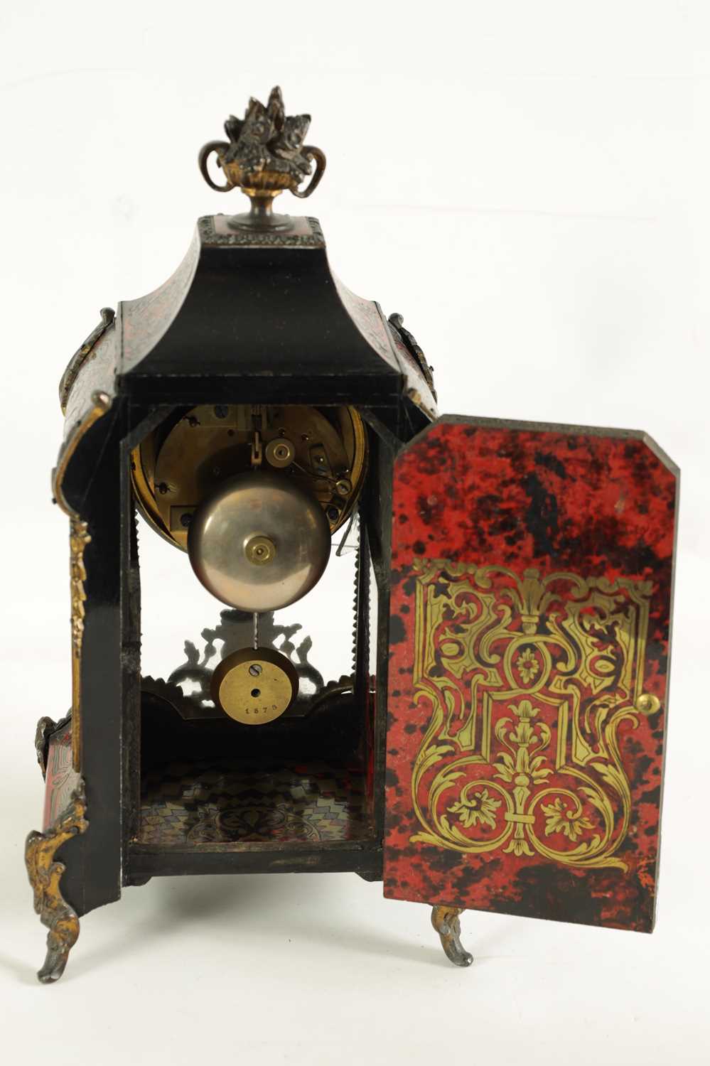 FRENCH BOULLE MANTEL CLOCK - Image 9 of 12