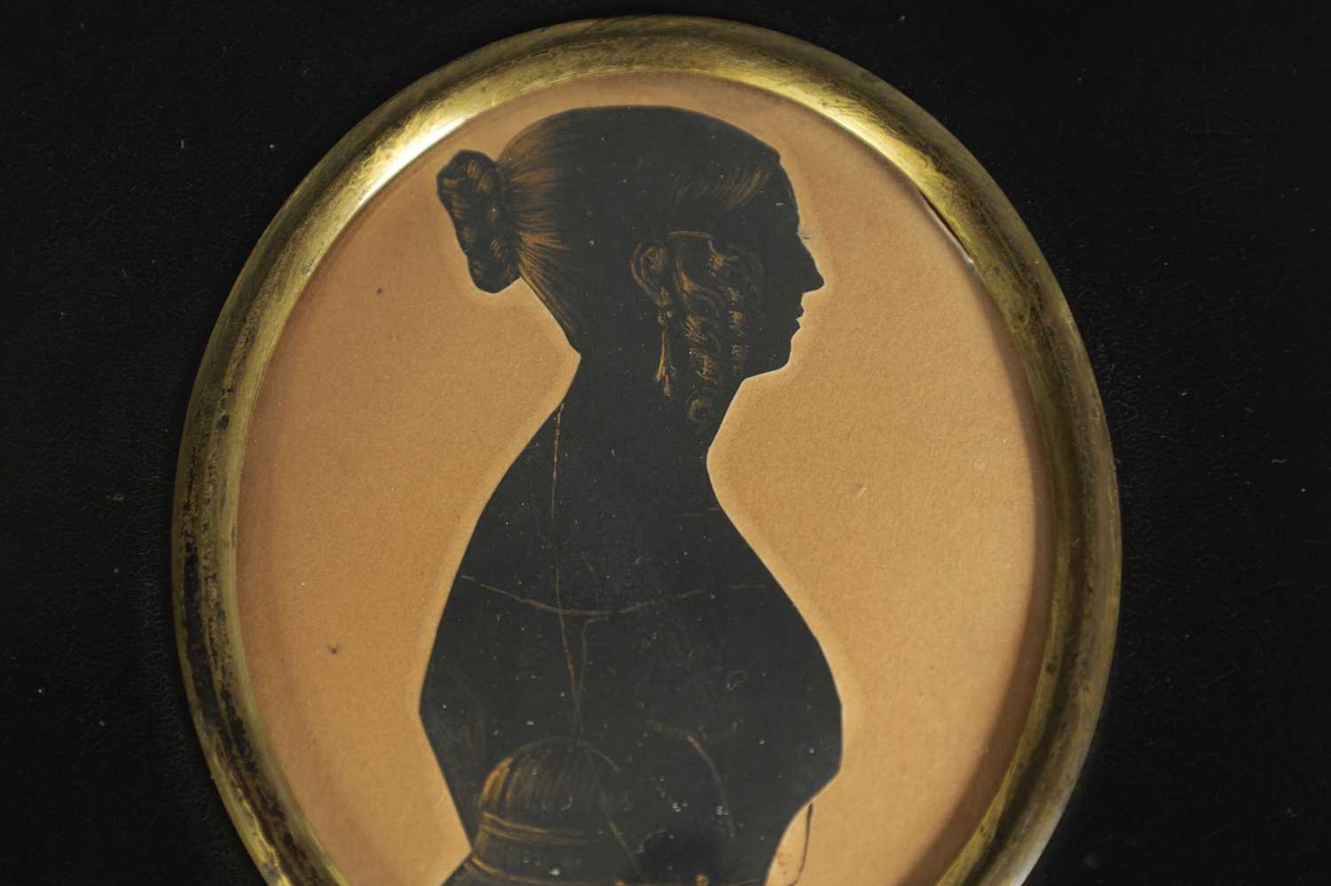 A PAIR OF 19TH CENTURY OVAL SILHOUETTES ON CARD - Image 6 of 8
