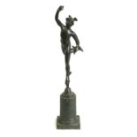 A 19TH CENTURY BRONZE FIGURE OF MERCURY