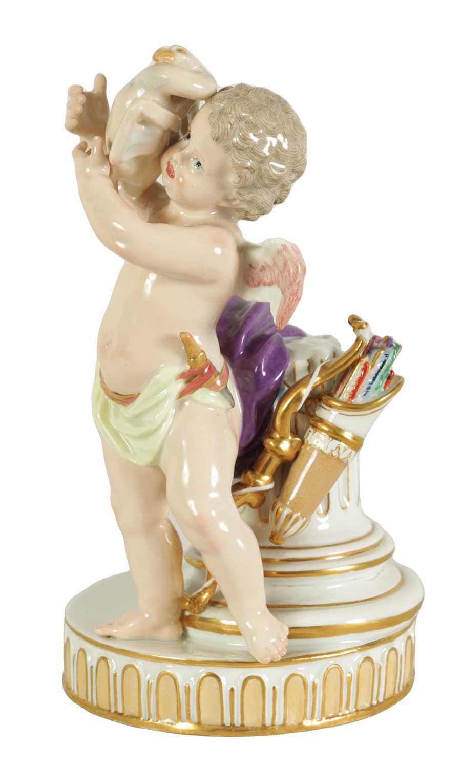 A 19TH CENTURY MEISSEN FIGURE OF CUPID