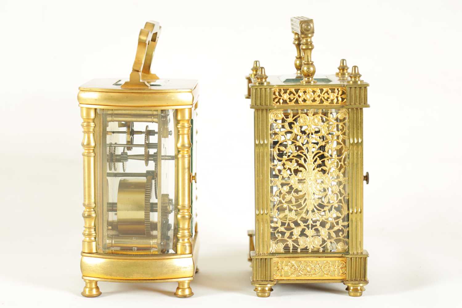 TWO LATE 19TH CENTURY FRENCH CARRIAGE CLOCKS - Image 9 of 14
