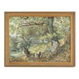 G. HARDY AN EARLY 20TH CENTURY WATERCOLOUR WOODED LANDSCAPE