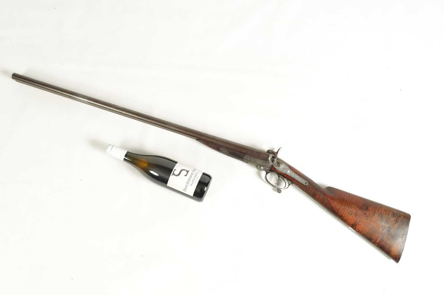 A 19TH CENTURY DOUBLE BARRELLED PINFIRE SHOTGUN BY ROBERT FALTA - Image 4 of 10