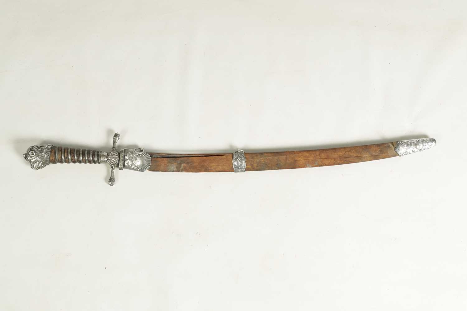 AN 18TH CENTURY ENGLISH SILVER-MOUNTED HANGER - Image 2 of 13