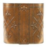 AN ARTS AND CRAFTS COPPER FIRE SCREEN