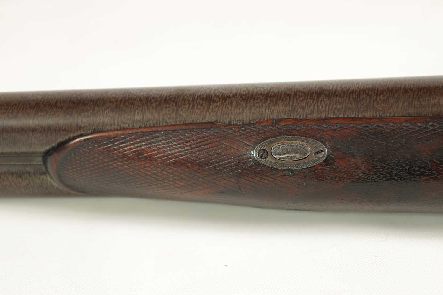 A 19TH CENTURY DOUBLE BARRELLED PINFIRE SHOTGUN BY ROBERT FALTA - Image 3 of 10