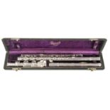 A SILVER-PLATED CONCERT FLUTE BY BONNEVILLE NO. 5184