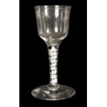 AN 18TH CENTURY LARGE WINE GLASS