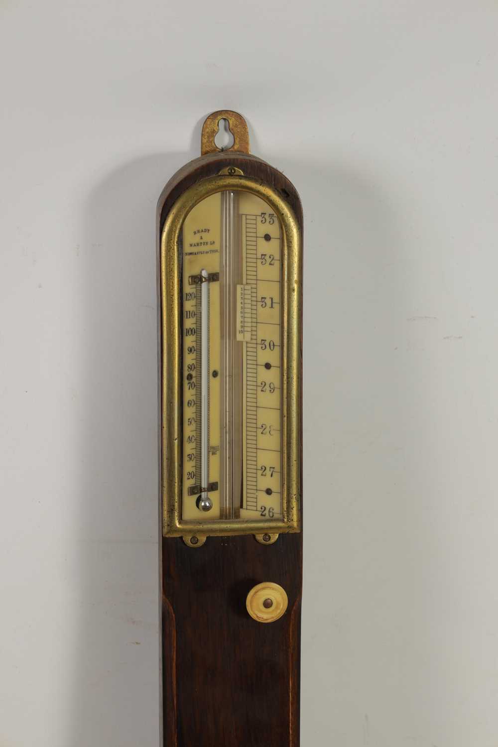 BRADY & MARTIN LTD. NEWCASTLE ON TYNE A 19TH CENTURY ROSEWOOD STICK BAROMETER - Image 3 of 5