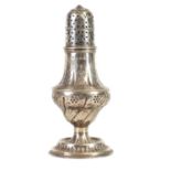A GEORGE III SILVER CASTER