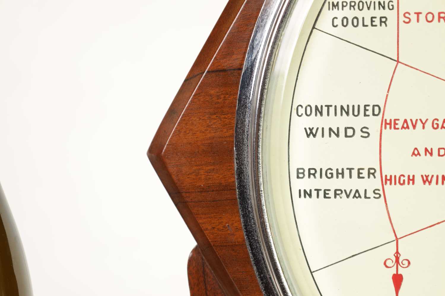 A 1930’S SHORT & MASON WALNUT CASED STORMOGUIDE BAROMETER - Image 10 of 15